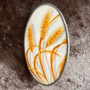 Vintage Brooch 1960s Wheat Goldtone Costume Jewelry brooch pin handmade 22k